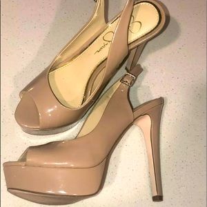Jessica Simpson Nude Platform Heels - Size 6.5 M